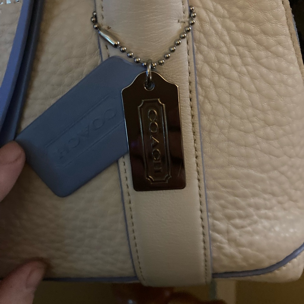 Coach Cream and Blue Satchel Mini Fun - Picture 7 of 8